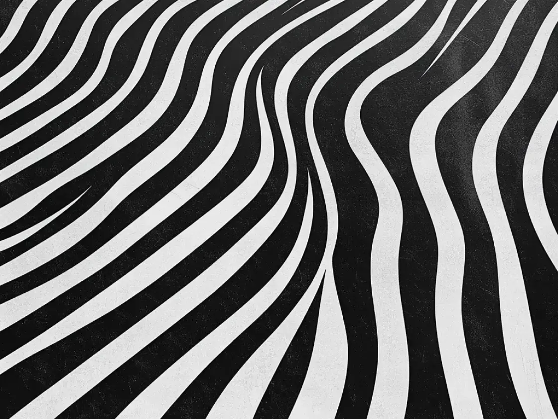 Black and white thick wavy lines